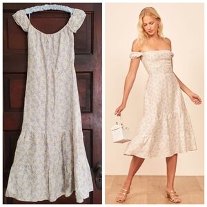 Reformation Toulouse Linen midi Dress Sz 2